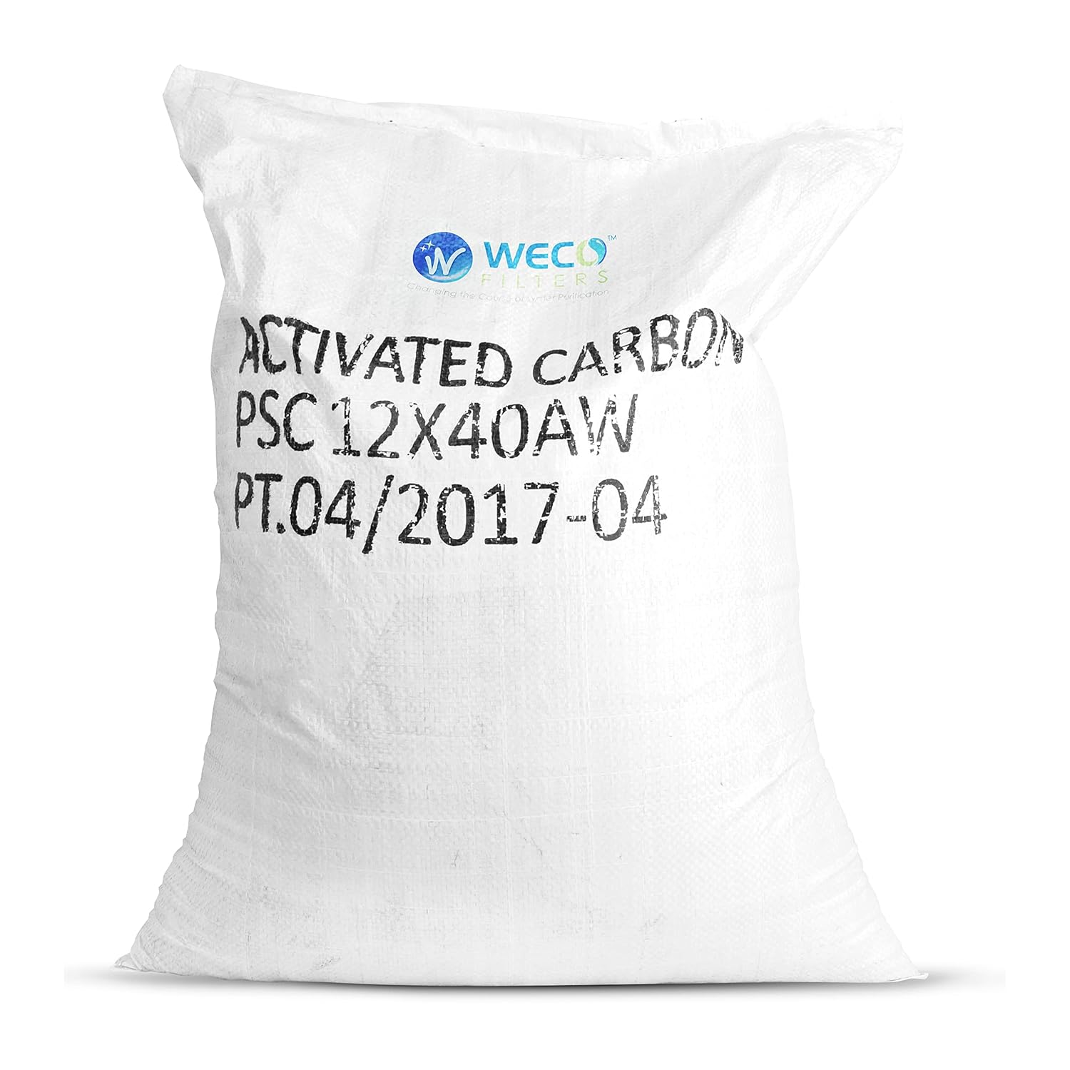 WECO Coconut Shell Granular Activated Carbon Charcoal for Water Filters 27 5 lbs Media for Chlorine Chloramine Odor