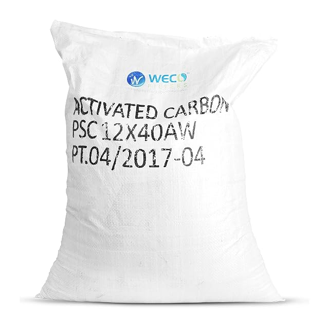 WECO Coconut Shell Granular Activated Carbon Charcoal for Water Filters 27 5 lbs Media for Chlorine Chloramine Odor
