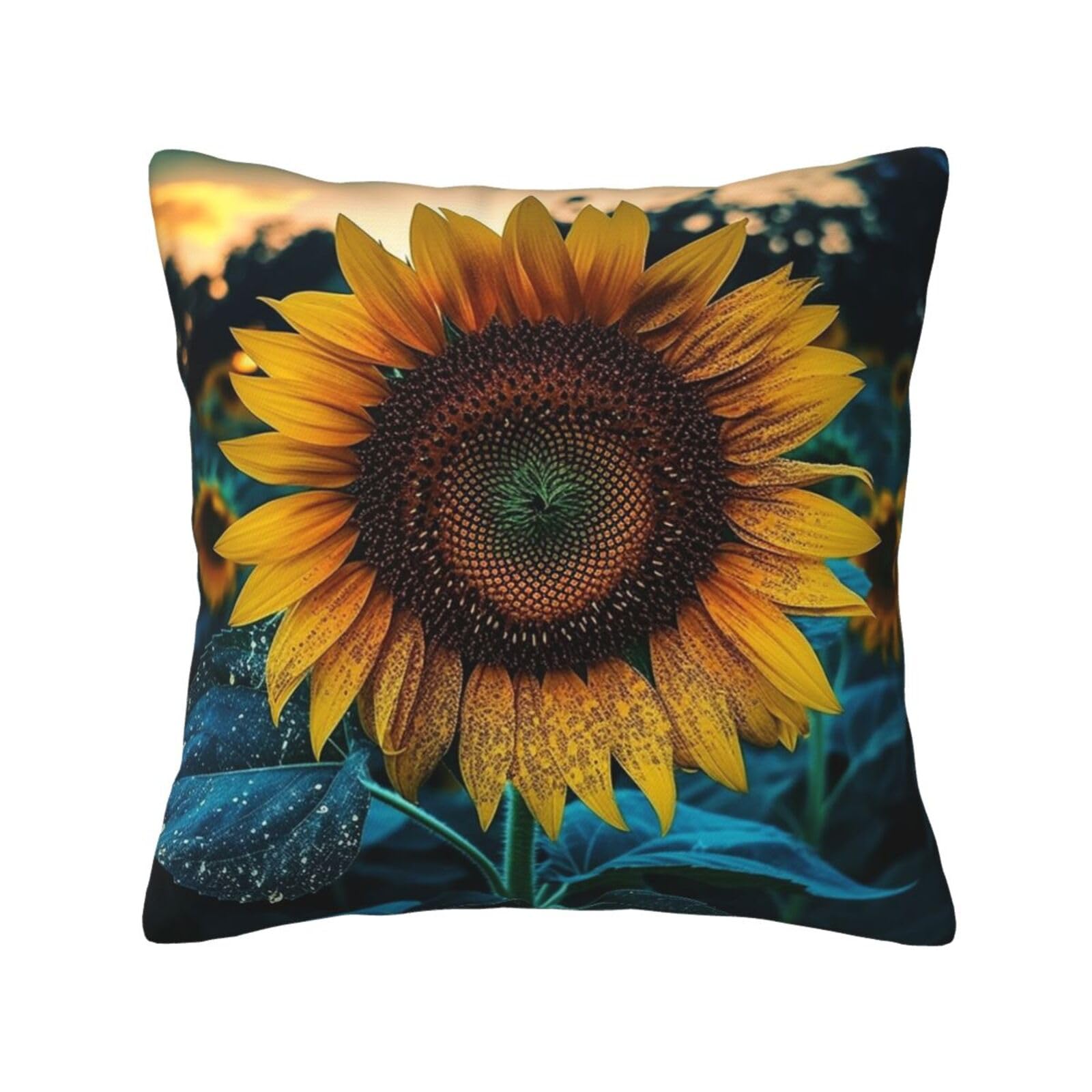 FodPand The Most Beautiful Sunflower Throw Pillow Covers 12"X12" Super Soft Cozy Pillows Case Morden Decorative Cushion Cover for Sofa Couch Bed Home Decor