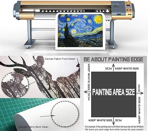 Miniatura 4 de ZL Pinturas al óleo de Navidad de Papá Noel HD para decoración de pared del hogar, arte sobre lienzo152 (sin marco, 16 x 24 pulgadas)