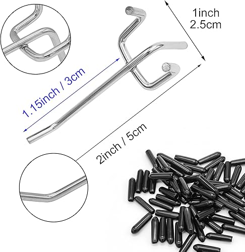 Miniatura 3 de Scartink Ganchos para tablero de clavijas accesorios para tablero de clavijas 2 pulgadas kit organizador de tablero de clavijas para organización de