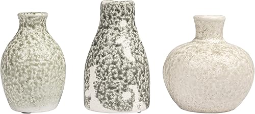 Miniatura 5 de Creative Co-Op Jarrones de terracota gris envejecido (juego de 3 tamaños)
