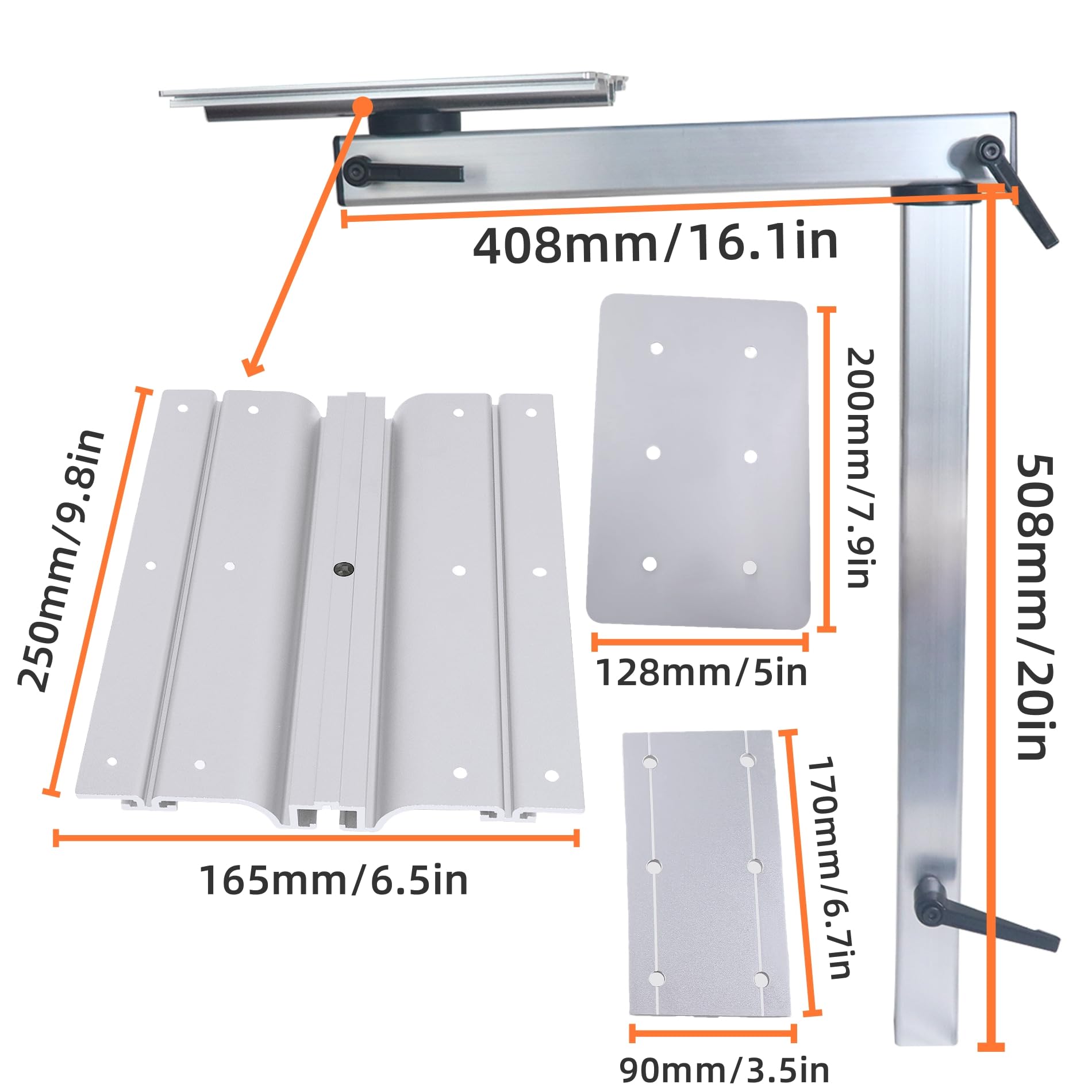 Patas de mesa desmontables con cremallera, patas de mesa giratorias 360°, patas ajustables para muebles, sistema de patas para autocaravanas, yates, autocaravanas