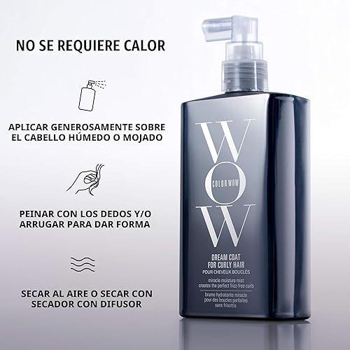 Miniatura 6 de COLOR WOW Dream Coat para cabello rizado: rizos sin encrespamiento fáciles Spray que aumenta la humedad, fórmula que mejora los rizos