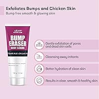 Vista 4 de Azani Bump Eraser Body Scrub - 3.5 onzas 5% ácido glicólico + 5% ácido láctico Exfoliante para queratosis pilaris, acné corporal, piel muerta