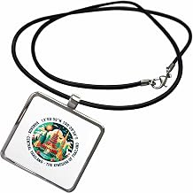 3dRose Bangkok, The Kingdom Of Thailand, coordinates. World travel gift Necklace With Rectangle Pendant