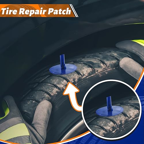 Miniatura 4 de Frienda Kit de parches de neumáticos de goma para reparación de neumáticos, kit de tapones de goma para reparación de pinchazos (24 unidades, 0.24 x