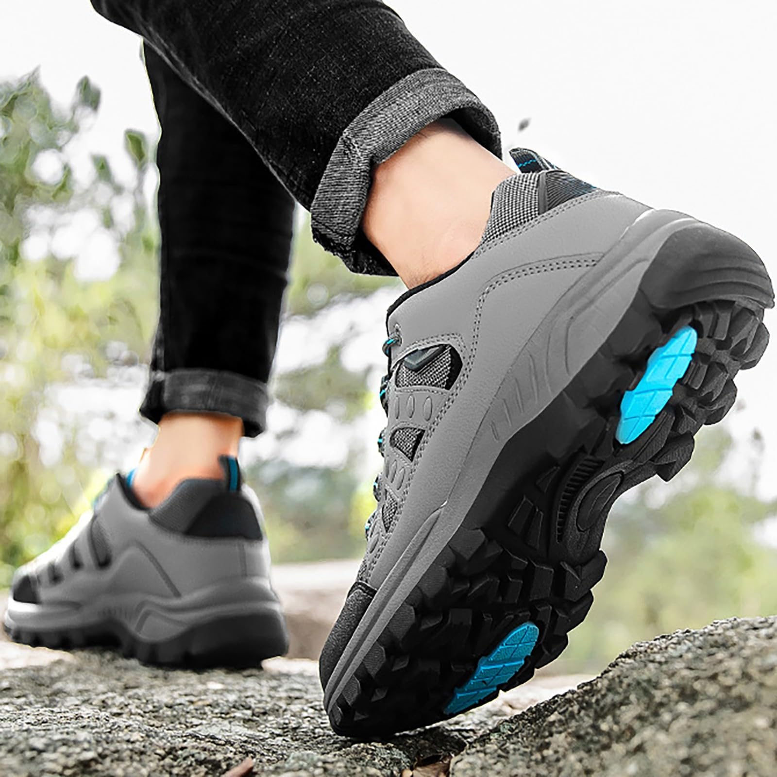 Scarpe da trekking da uomo, impermeabili, antiscivolo, da montagna