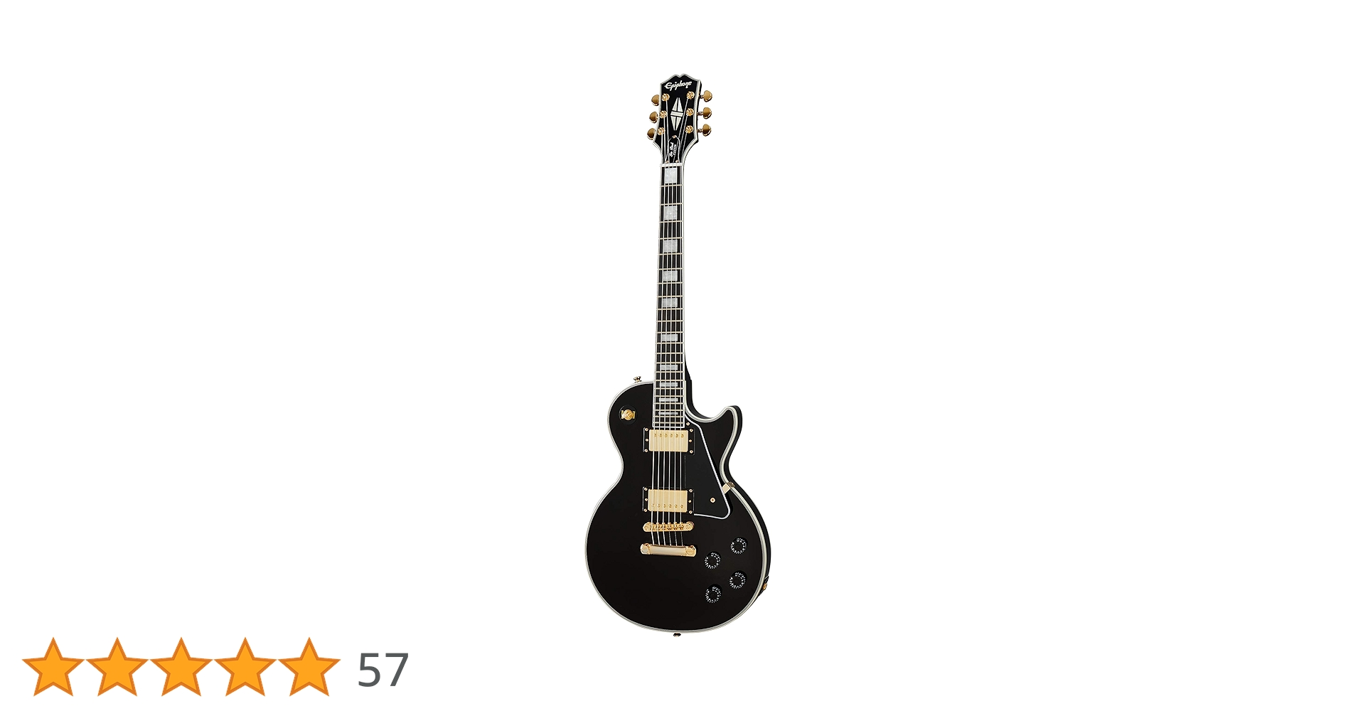 Epiphone Les Paul Custom Ebony - Guitare Électrique à Coupe Simple