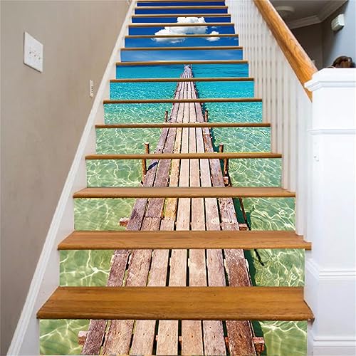 Miniatura 10 de 13 calcomanías 3D de arce para escaleras de bosque de arce para despegar y pegar, calcomanías autoadhesivas para escaleras, calcomanías para