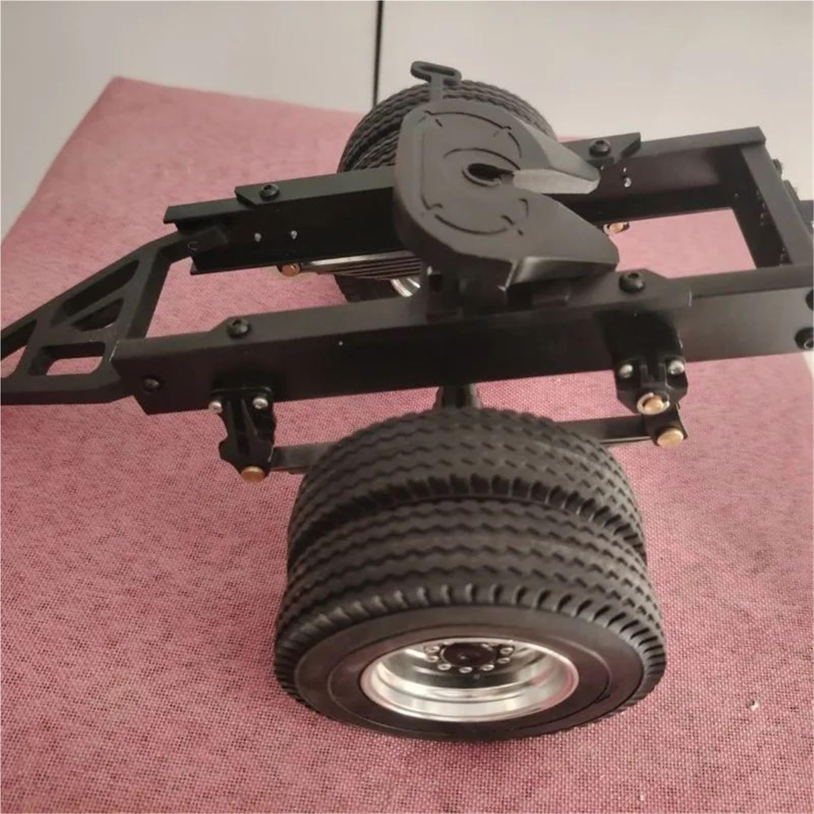 Trasferimento A Singolo Asse Rimorchio In Metallo Per Tamiya Per SCANIA 770S Per VOLVO Per ACTROS 3363 Per MAN 1/14 RC Auto Parti Ricambio RC Componenti