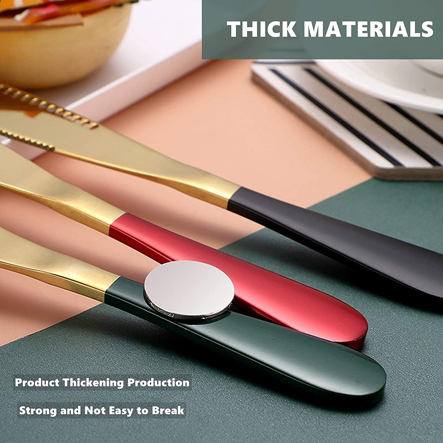 DHVSAM Butter Knife Spreader Stainless Steel ? Butter Spreader Knife, Kitchen Gadgets and Tools, Easy Spread Butter Knife for Cold Butter, Japanese Butter Knife with Holes (Red Gold 1 Pcs) 4