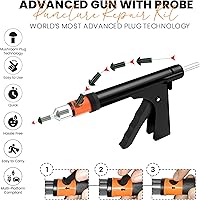 Vista 3 de GRAND PITSTOP Kit de Reparación de Pinchazos de Pistola para Neumáticos Sin Cámara con Tapón de Hongo para Pinchazos de Neumáticos y Llantas