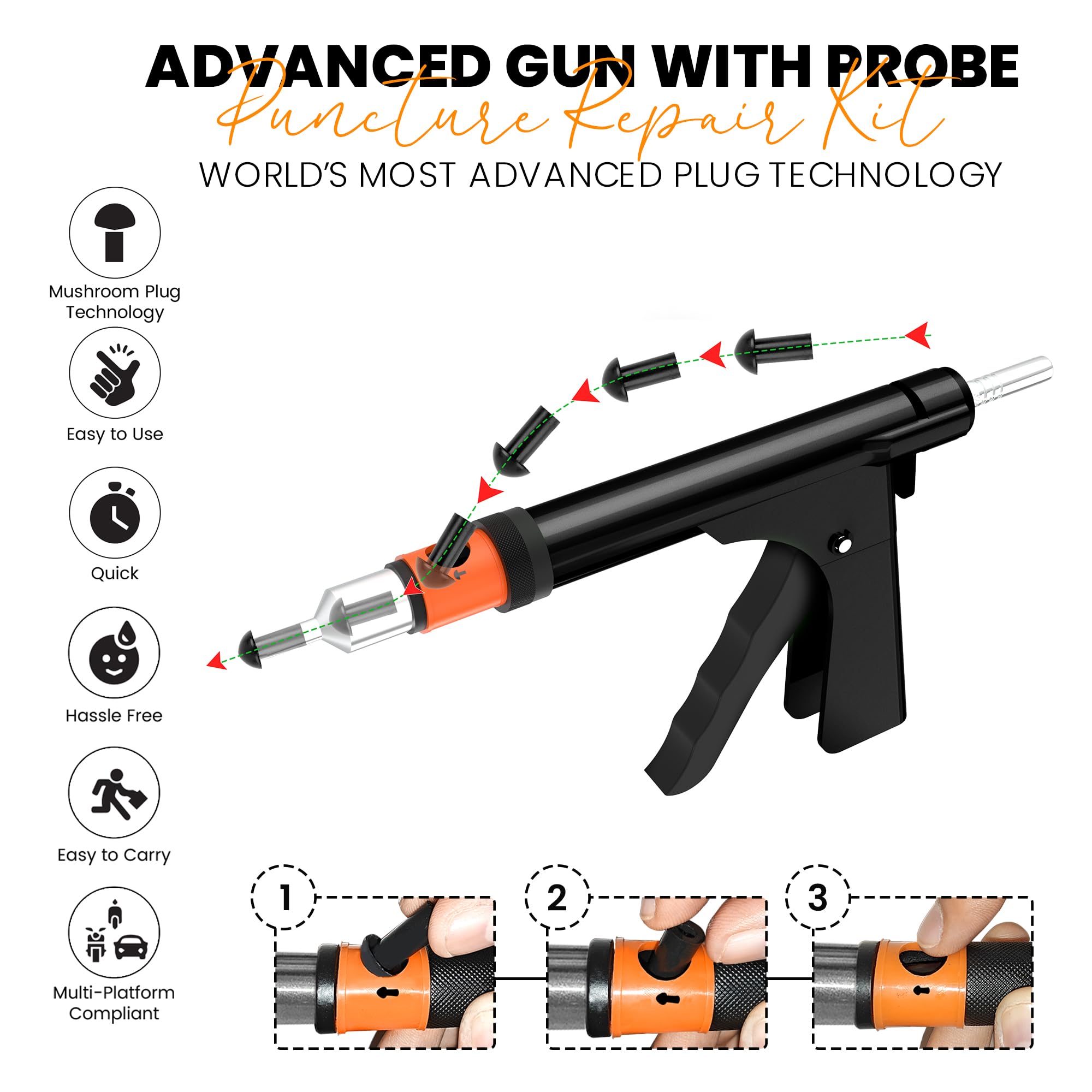Tire Mobility Plug And Go Tire Repair Kit Tubeless Tire Sealant