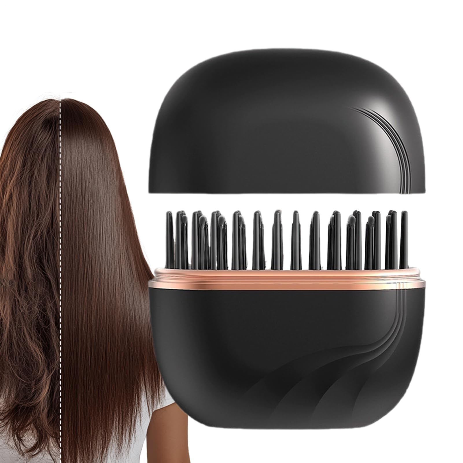Cordless Hair Straightener Brush, Portable Tool, Mini Straightener Comb, Cordless Ceramic Hair Brush for Women Girls, Travel Hair Straightener for Girlfriends, Mothers