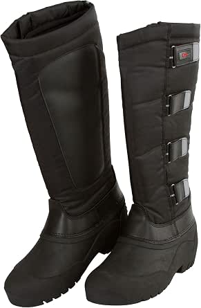 Covalliero Bottes D'hiver Femme - Noires, Doublure Laine (50%) - Imperméables, Antidérapantes - Bottes à Enfiler Pour écurie Et Quotidien