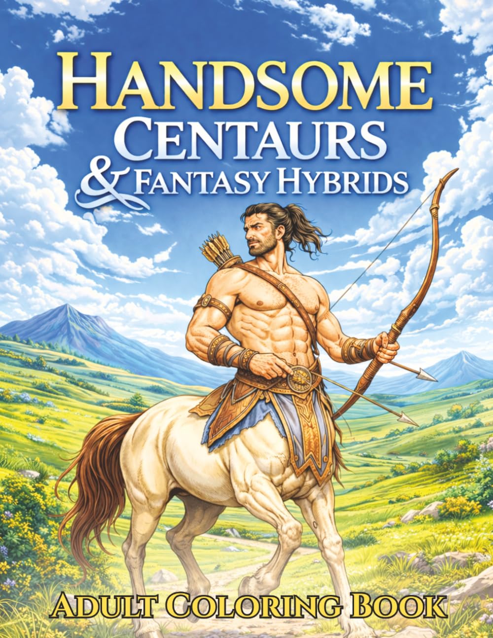 Handsome Centaur Warriors: Muscular Male Centaurs & Fantasy Hybrids Coloring Book: Adult Coloring Book for Relaxation & Stress Relief – 50 Pages of ... (Rugged & Legendary: Adult Coloring Series)