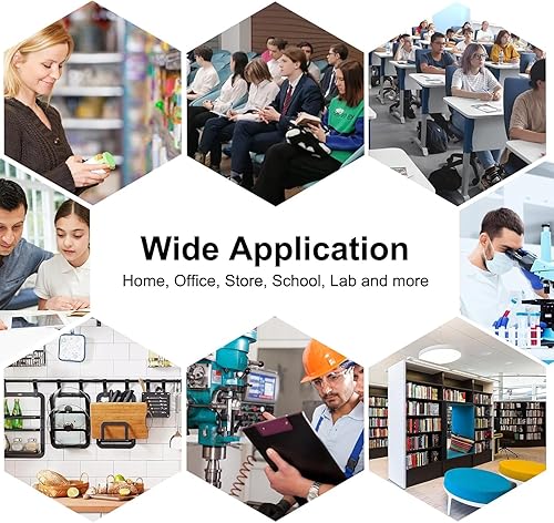 Miniatura 6 de Paquete de 10 cintas adhesivas TZe-C51 de 0.945 in 0.94 pulgadas compatibles con Brother P-Touch, texto negro sobre laminado fluorescente amarillo,