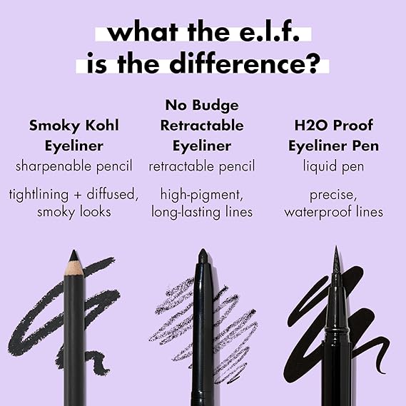 e.l.f. Smoky Kohl Eyeliner, Eye Pencil For Creating Long-Lasting, Bold, High-Pigmented Makeup Looks, Vegan & Cruelty-Free, Beige Flag