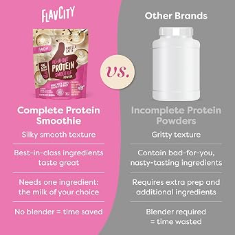 FlavCity Vanilla Dream Bundle - 25g Grass Fed Whey Protein Powder & 10g Collagen in Vanilla Smoothie and Vanilla Latte Flavors - Real Vanilla Bean & Coconut, Gluten Free (20 Servings Each)
