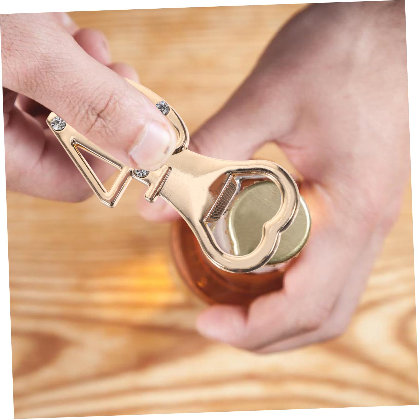 Ciieeo Abridor De Botellas De Cumpleaños Cromo Sénior Tema Aluminio Multifunción Llave Abrebotellas Divertido Abrebotellas Hebilla Abrel De Botella Portátil Pedrería 10 Piezas*4