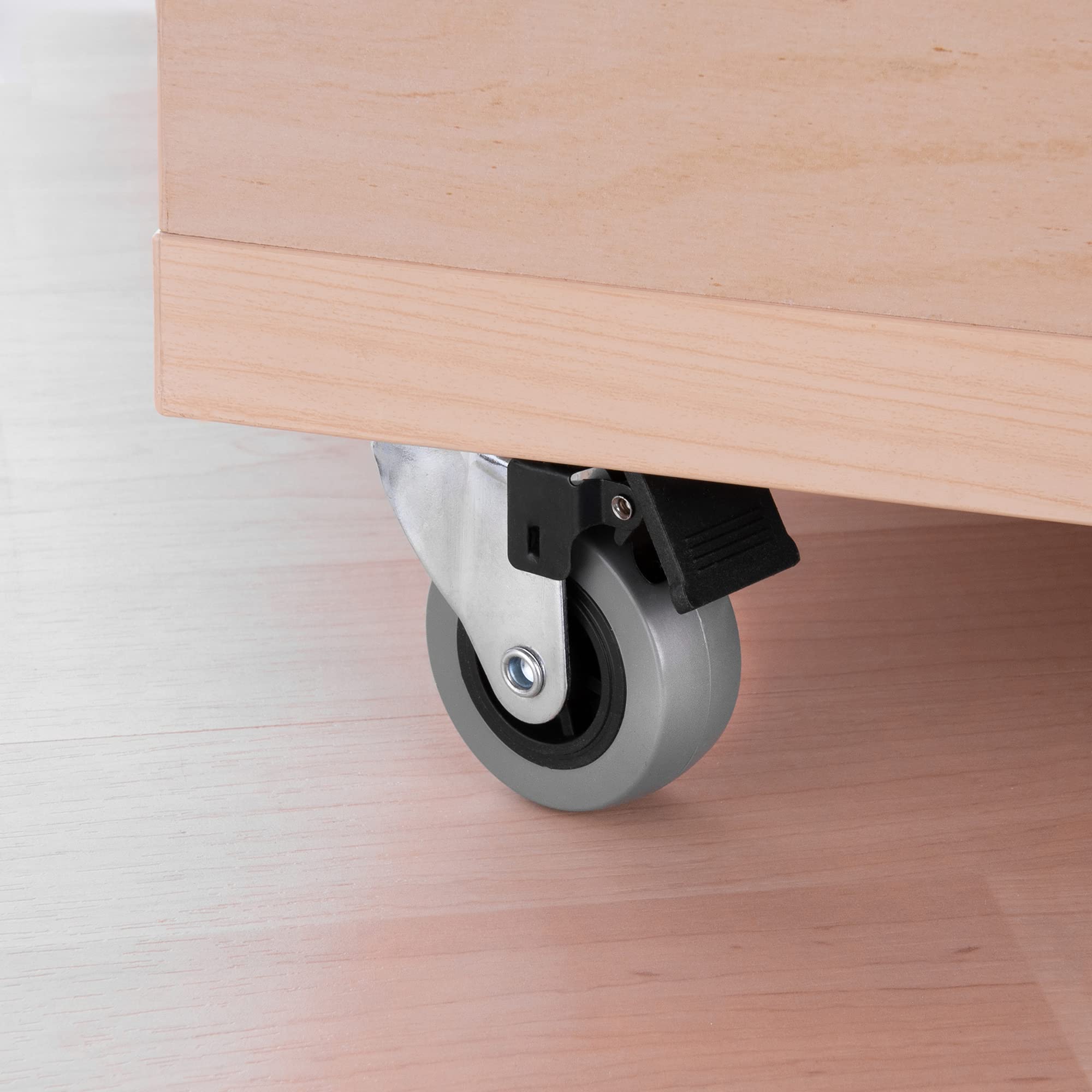 Ruote Per Mobili Con Freni Gedotec - Set 4, Gomma, Ø50mm, Portata 150kg - Foto 4