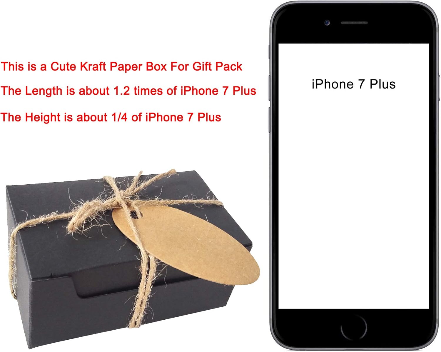 Gold Fortune 50-Pack Kraft Paper Gift Boxes with Rustic Twine & Brown Tags - Easy Assemble Wedding Favor Boxes for Groomsman Proposal, Christmas Party Favors, Birthday Gift Packaging - Black Rectangle Boxes (50 Count)
