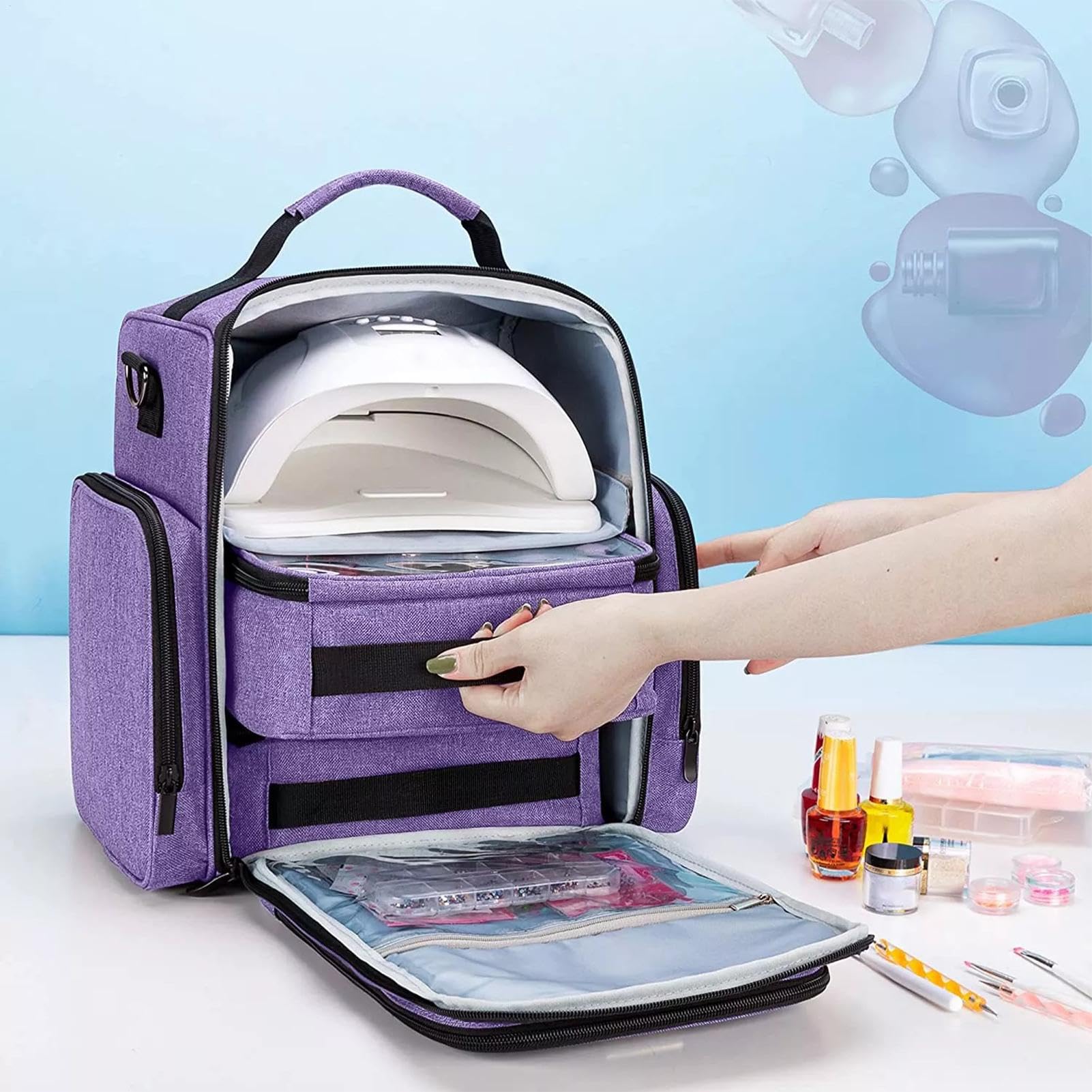 Estuche para Esmalte de uñas, Organizador de Almacenamiento de Esmalte de | Estuche De Viaje portátil organizador de esmalte de uñas, organizador de alm