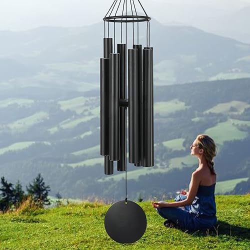 Miniatura 7 de Campanillas de viento grandes para exteriores, tono profundo, en memoria de un ser querido, campanillas de viento para exteriores, campanillas de