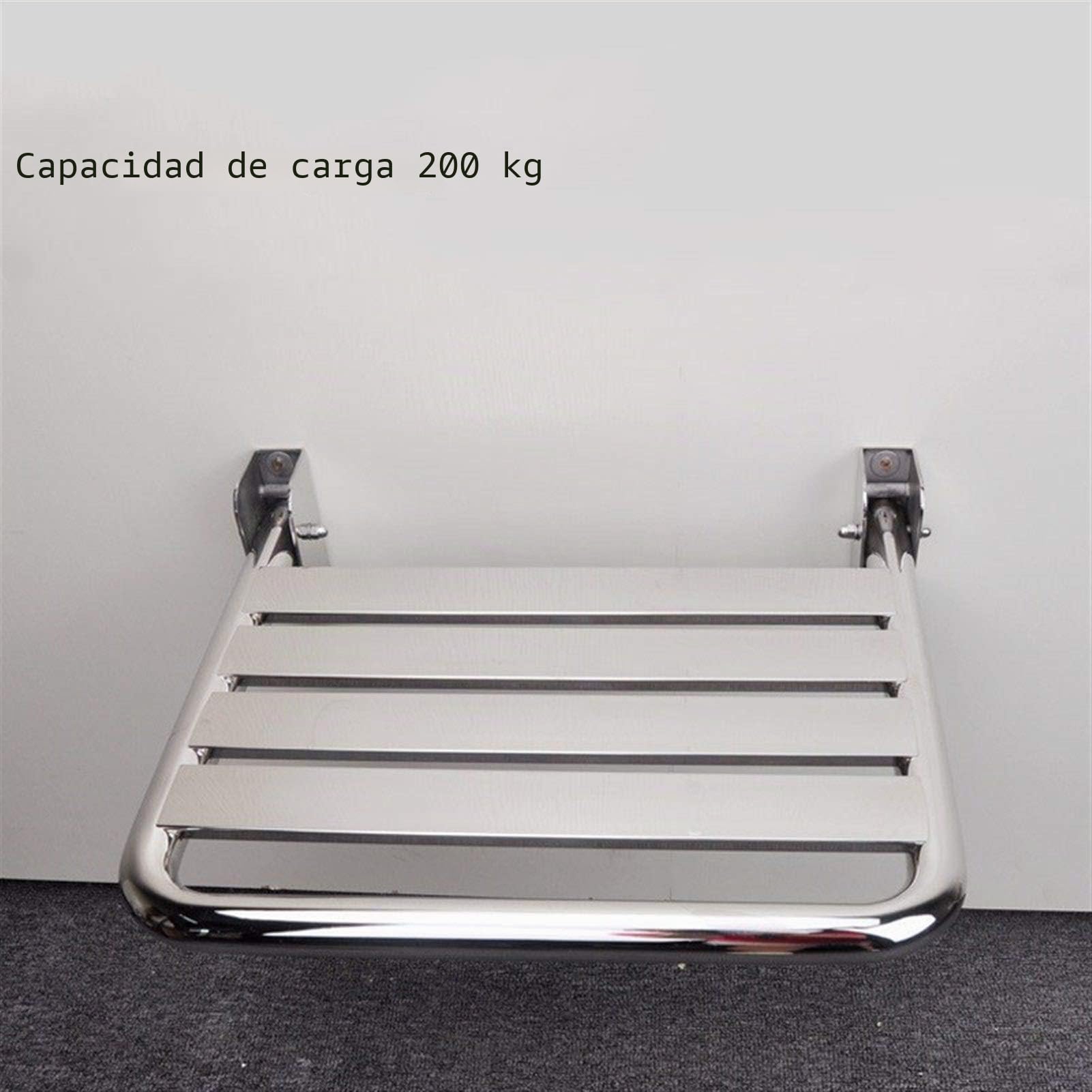 Asiento de Ducha Plegable Montaje en Pared, Acero Inoxidable Asiento de Ducha Abatible para Personas Mujeres Embarazadas (Color : Silver)