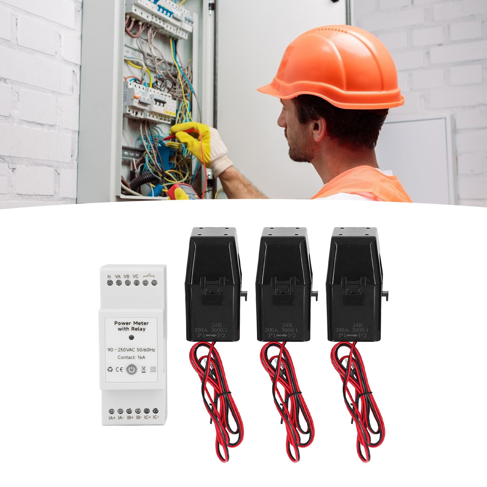 Medidor De EnergíA Inteligente Con Interruptor Con Pinza De 3 200 A, Control Mediante AplicacióN MóVil, Medidor De EnergíA TrifáSico De 4 Cables Para Solar Fotovoltaico