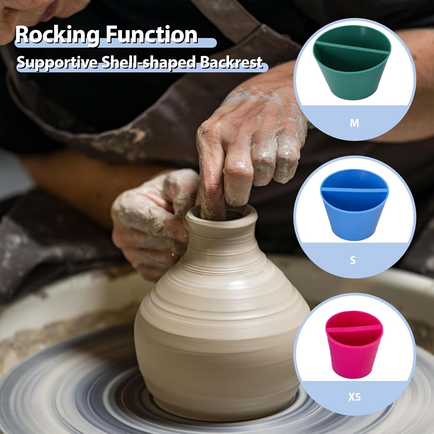 3PCS FRIVASTIC Clay Molds, Multiple Sizes Ceramic Clay Pottery Molds, Rim Cone Shaper for Pottery and Ceramics, Rim Cone Potterys Trimming Tools, DIY Potterys and Painting Crafts