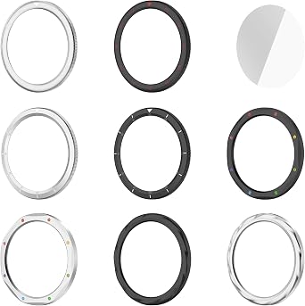 Bezel Ring Compatible for Xiaomi Watch S4/ Watch S3, Smart Watch Metal Bezel Frame Cover Replacement with Film (3)