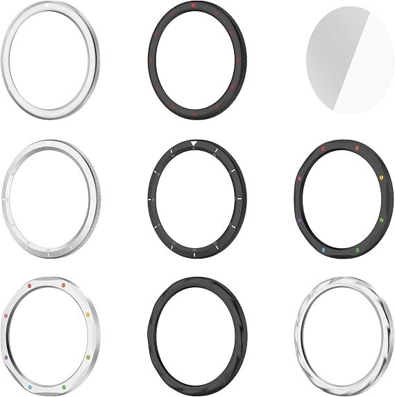 Bezel Ring Compatible for Xiaomi Watch S4/ Watch S3, Smart Watch Metal Bezel Frame Cover Replacement with Film (3)