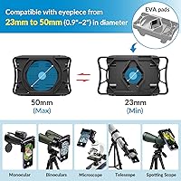 Vista 6 de APEXEL Telescope Phone Adapter, Binocular Photo Adapter for Android & iPhone, Phone Holder Mount for Telescope, Monocular, Binocular, Microscope