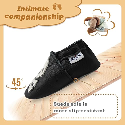 Miniatura 3 de Mejale Zapatos de bebé mocasines de cuero con suela suave de dibujos animados mariposa bebé bebé primer caminante zapatillas