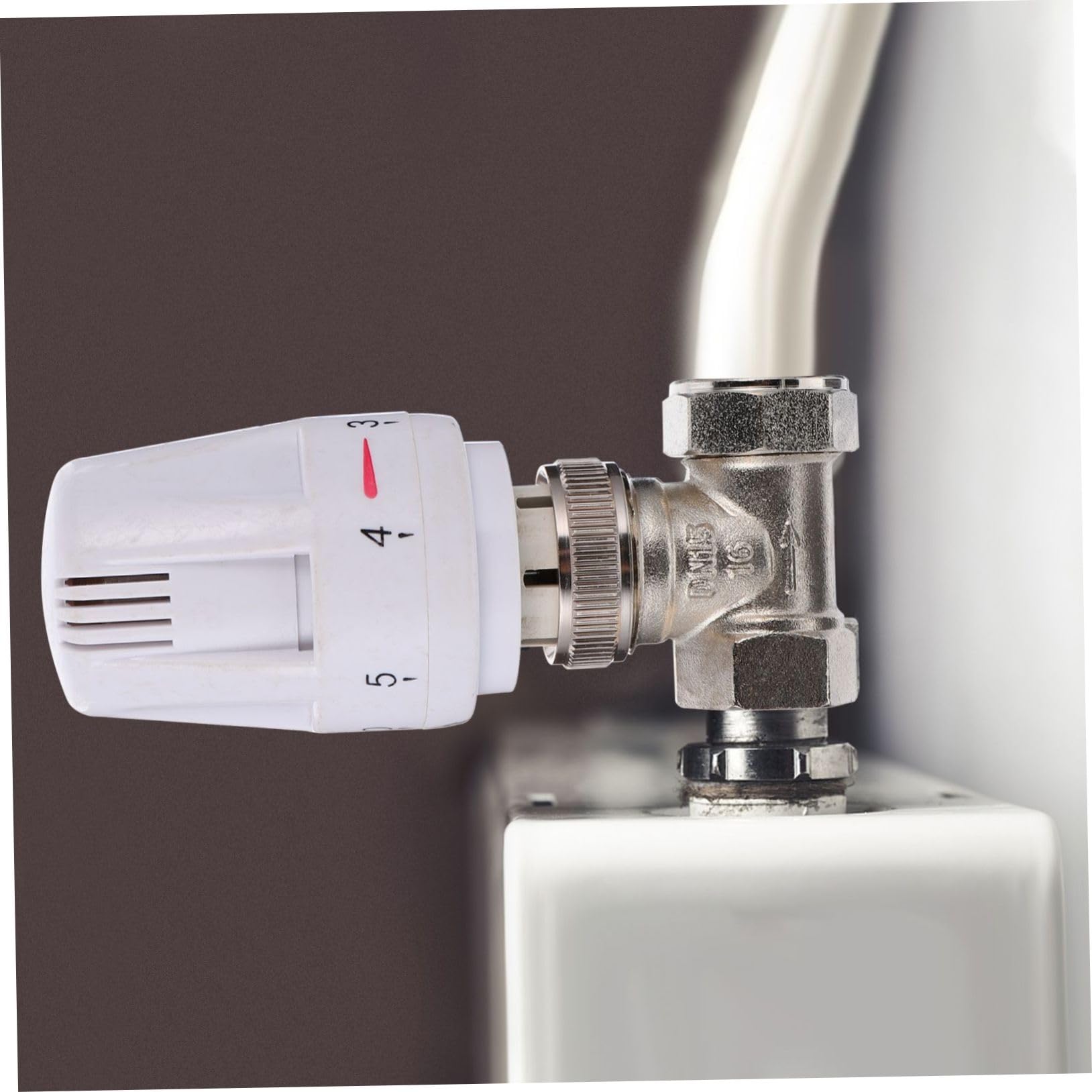 Valvola Termostatica per Radiatori a Due Vie in Ottone | Regolazione Indipendente della Temperatura, Design Creativo, Risparmio Energetico