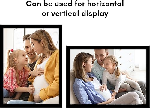 Vista 715 de Americanflat - Marco para póster de 71 x 74 cm con plexiglás pulido, portarretratos negro de madera industrializada, Epic Collection, marco ancho