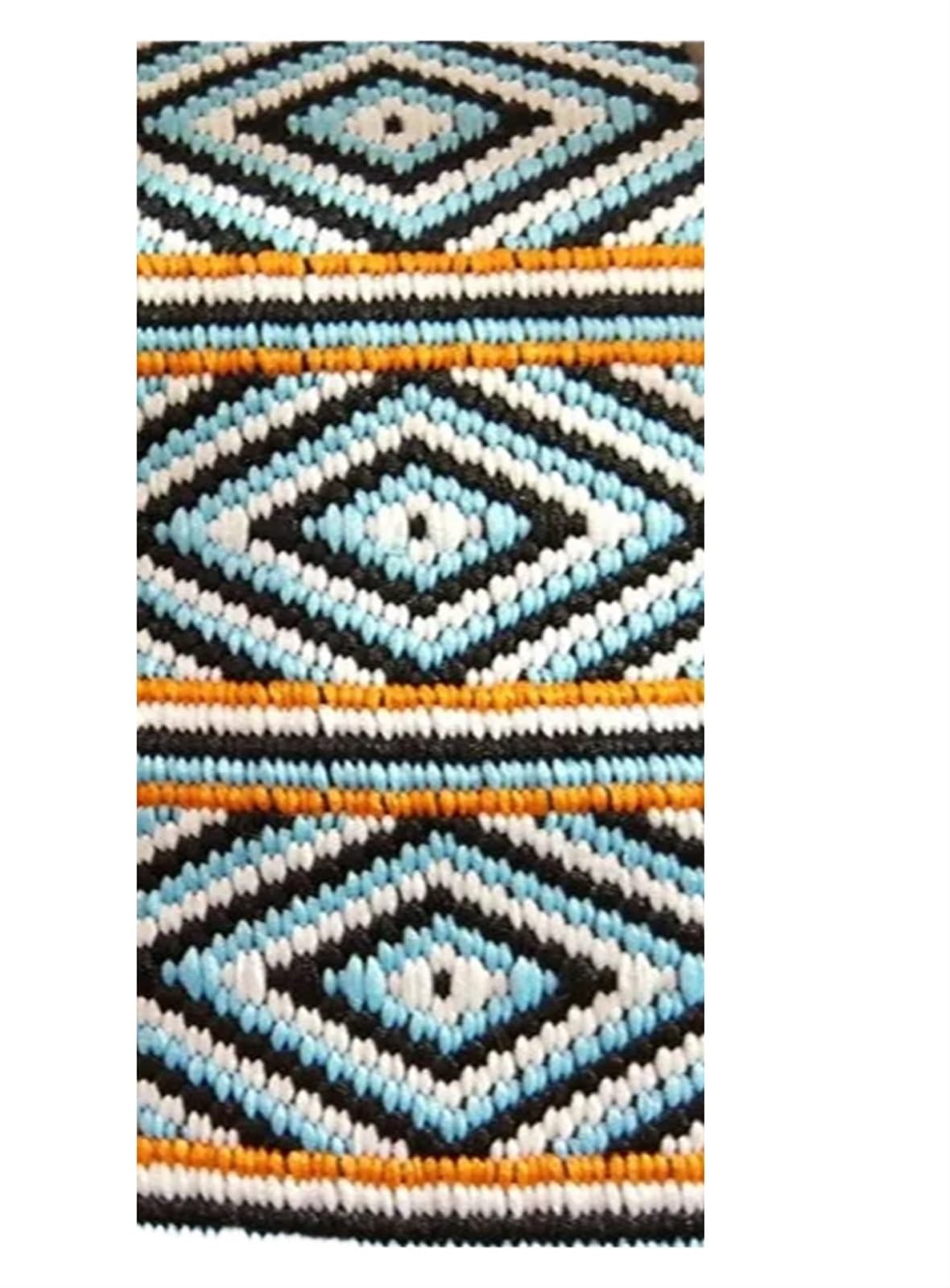 Wstążka tkana żakardowa, Taśma żakardowa poliestrowa, tkana, szerokość 4 cm, 1 jard, wielokolorowa, do dekoracji odzieży(Blue)