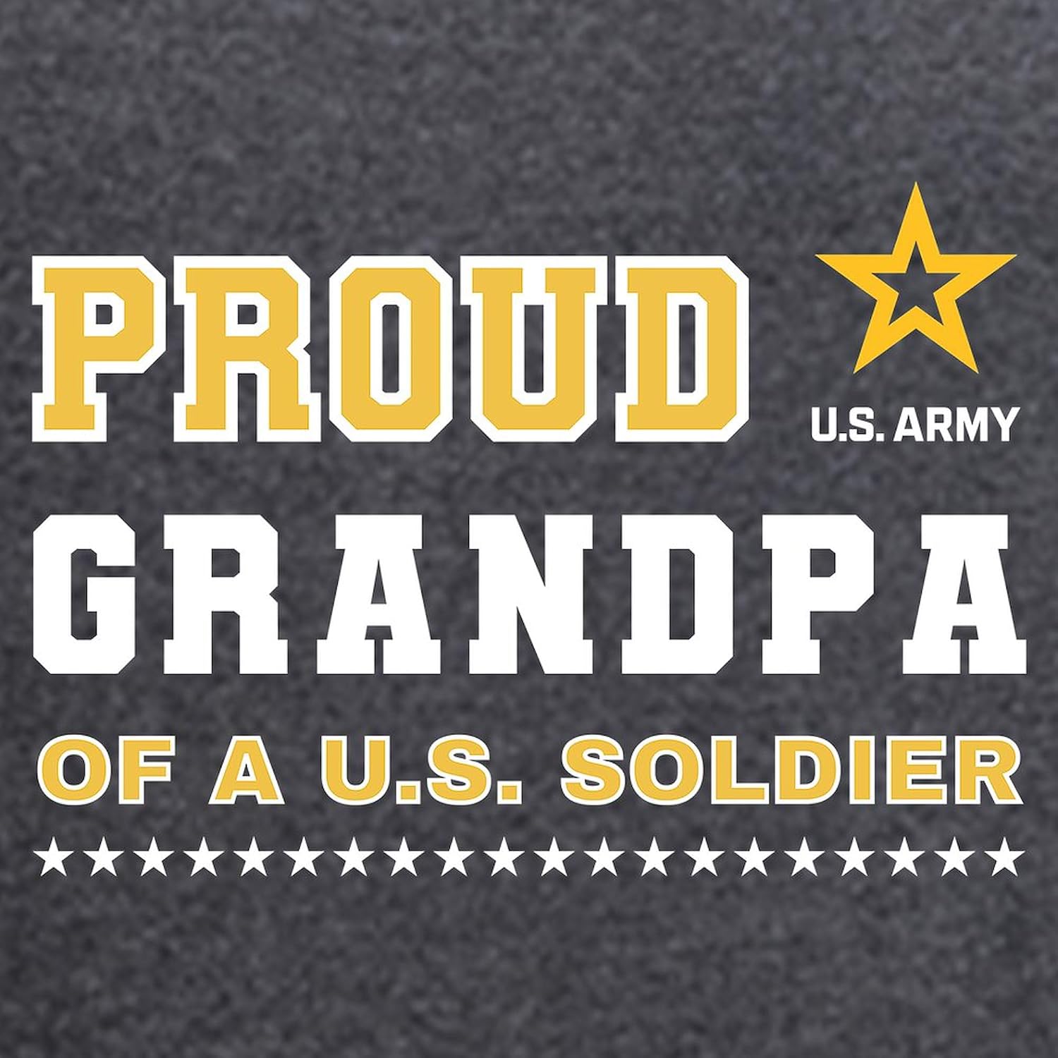 CafePress Proud Grandpa Of A Solider White And Gold Men's Charcoal Novelty Pajamas