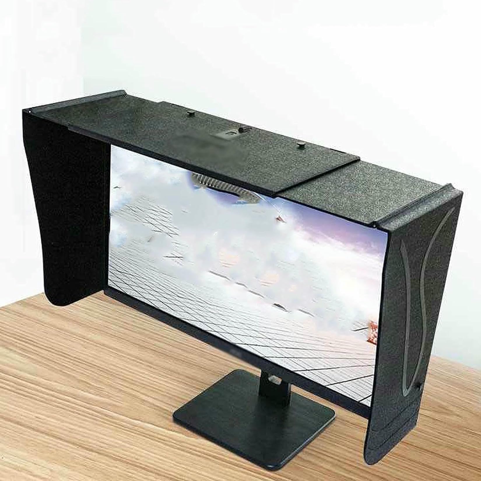 Ombre de viseur solaire 27 pouces pour travailler face à la fenêtre sans reflets
