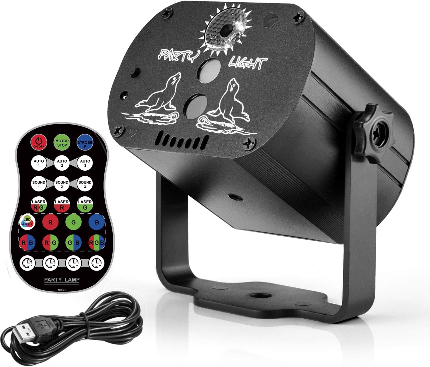 Party Lights Disco Ball Light, LED Stage Strobe Lights Sound Activated with Remote for Christmas Club Bar Pub DJ Parties Holiday Halloween Birthday Wedding Events Home Decoration.