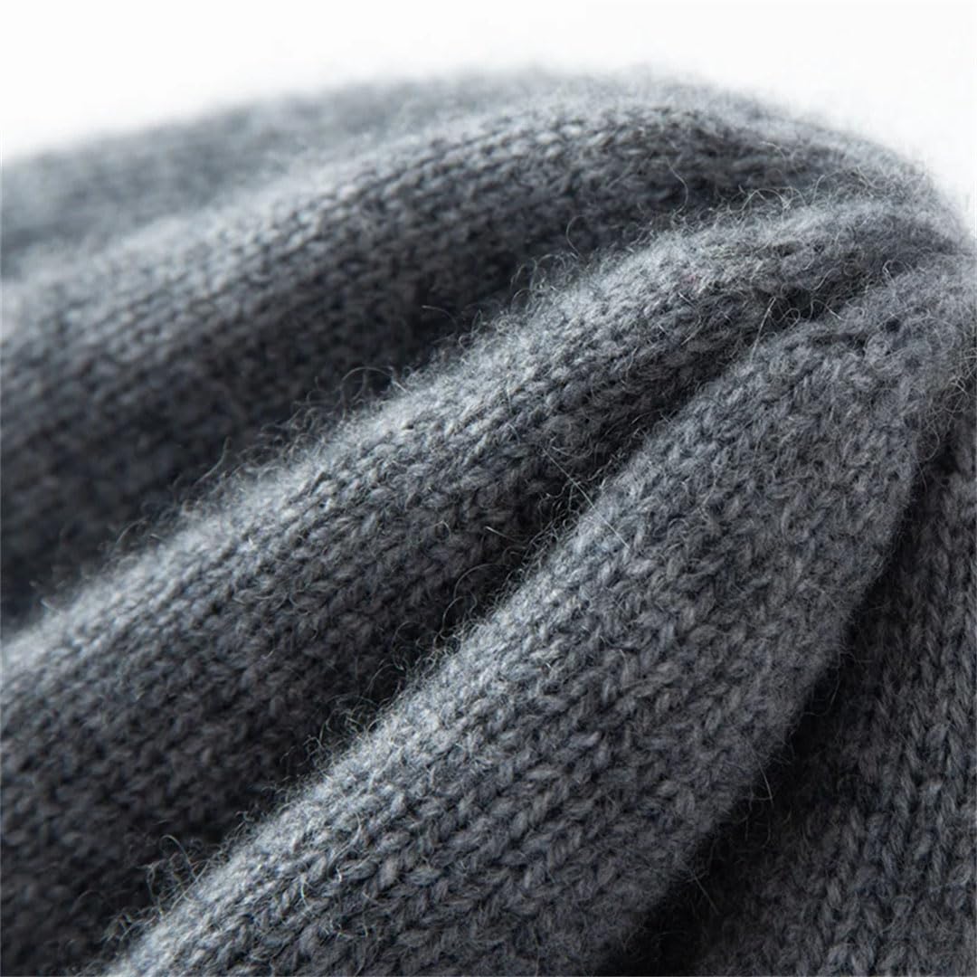 Damskie czapki zimowe na zewnątrz miękka utrzymująca ciepło czapka kaszmir dzianina jednolity kolor czapka beanie