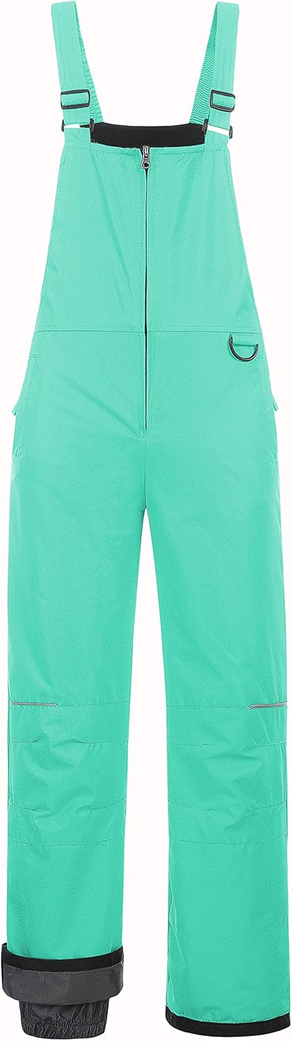 CREATMO US Girl's Snow Bibs Kids Ski Pants Waterproof Insulated Winter Overalls