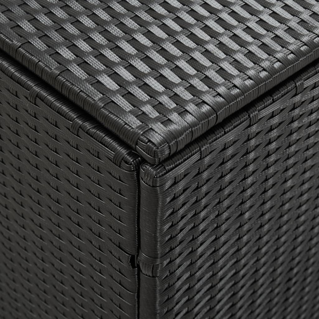 Coffre de Rangement Extérieur en Résine Tressée, Boîte de Rangement Jardin, Coffre de Stockage 180x90x75 cm (Noir)