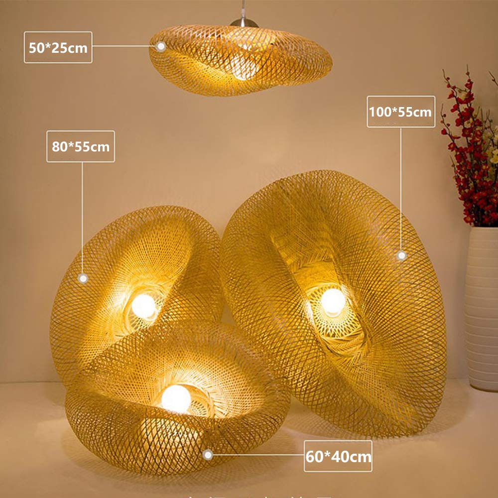 Vintage Bamboe Geweven Hanglamp Land