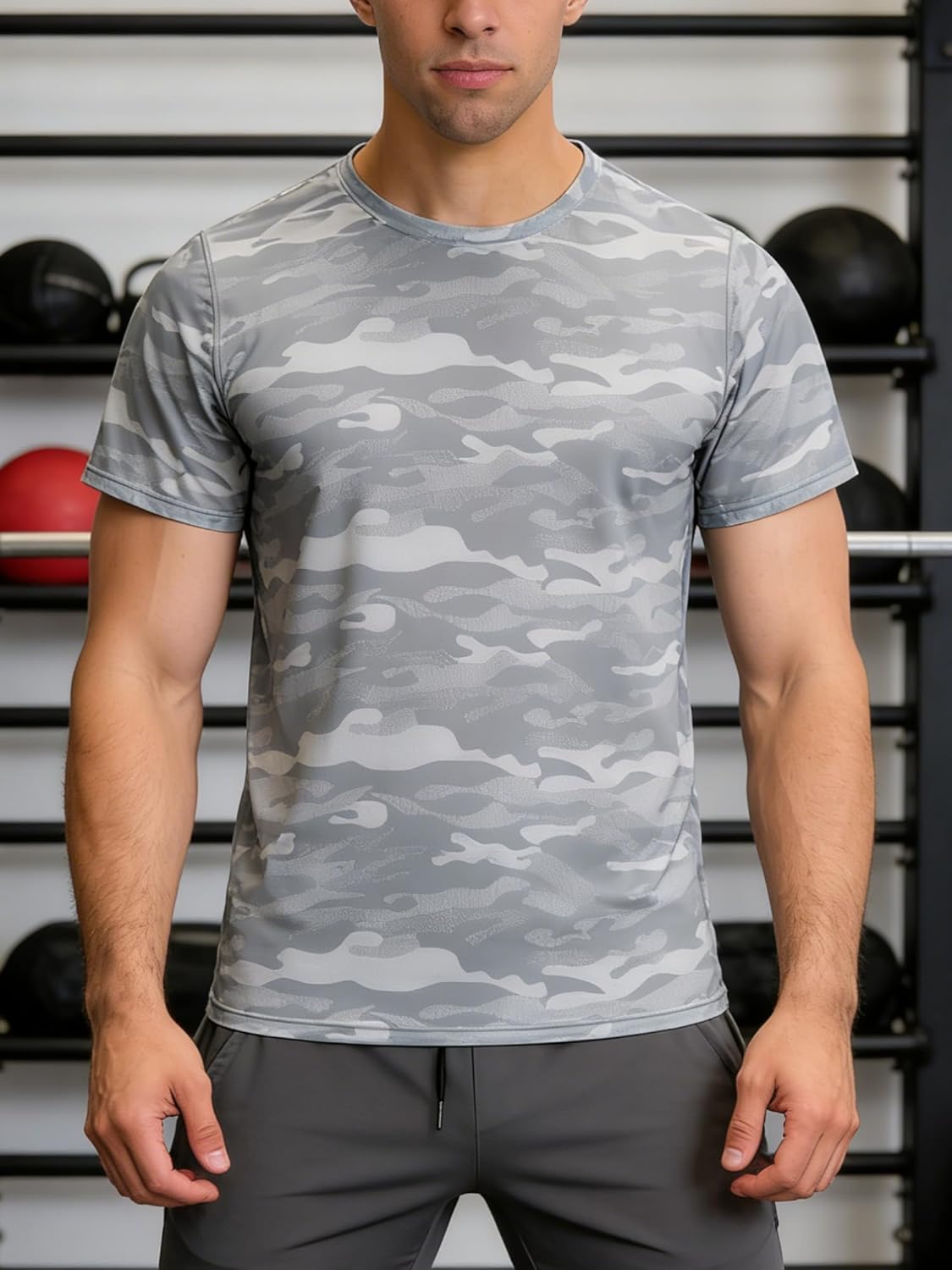 Men's Quick Dry Workout Activity Shirt for Training, Exercise - Breathable, Lightweight, Comfortable Fitness Shirt Size S