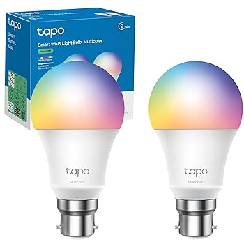 Tapo Smart WiFi Light Bulb B22 60W Colour-Changeable (Pack of 2)