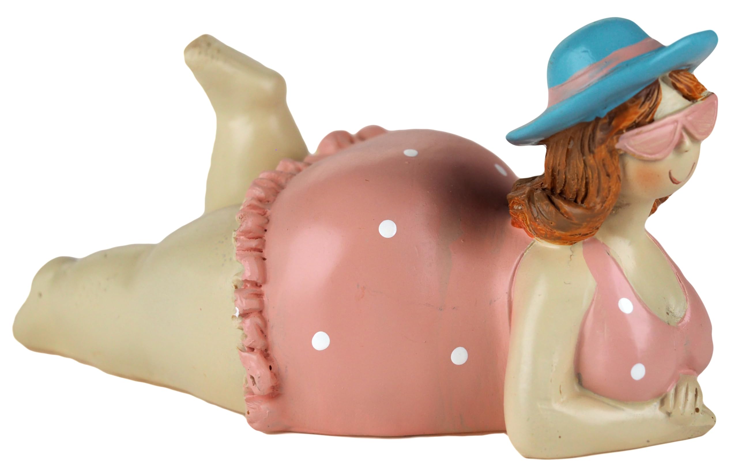 Laying Curvy Lady/Swimsuits Pink Beach Dipper Novelty Ornaments