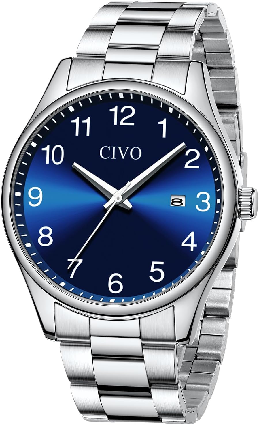 Montre Bracelet Homme Acier Inoxydable - Analogique Neuve Sans Boîte